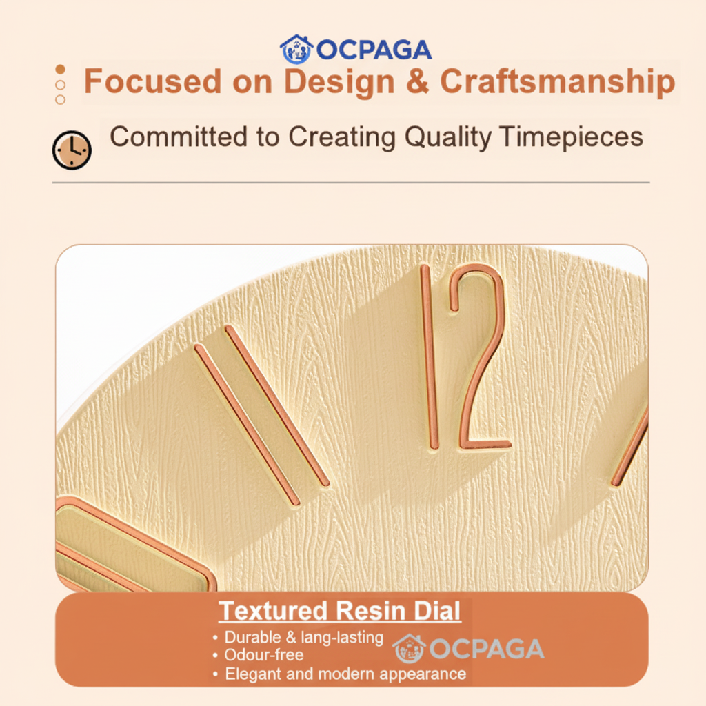 30cm Minimalist Sculpted Wall Clock・Silent Clock