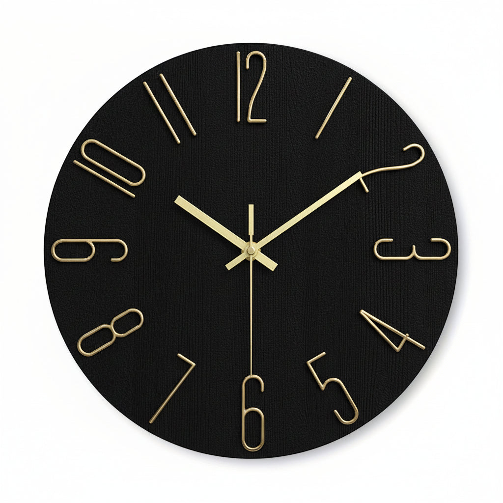 30cm Minimalist Sculpted Wall Clock・Silent Clock
