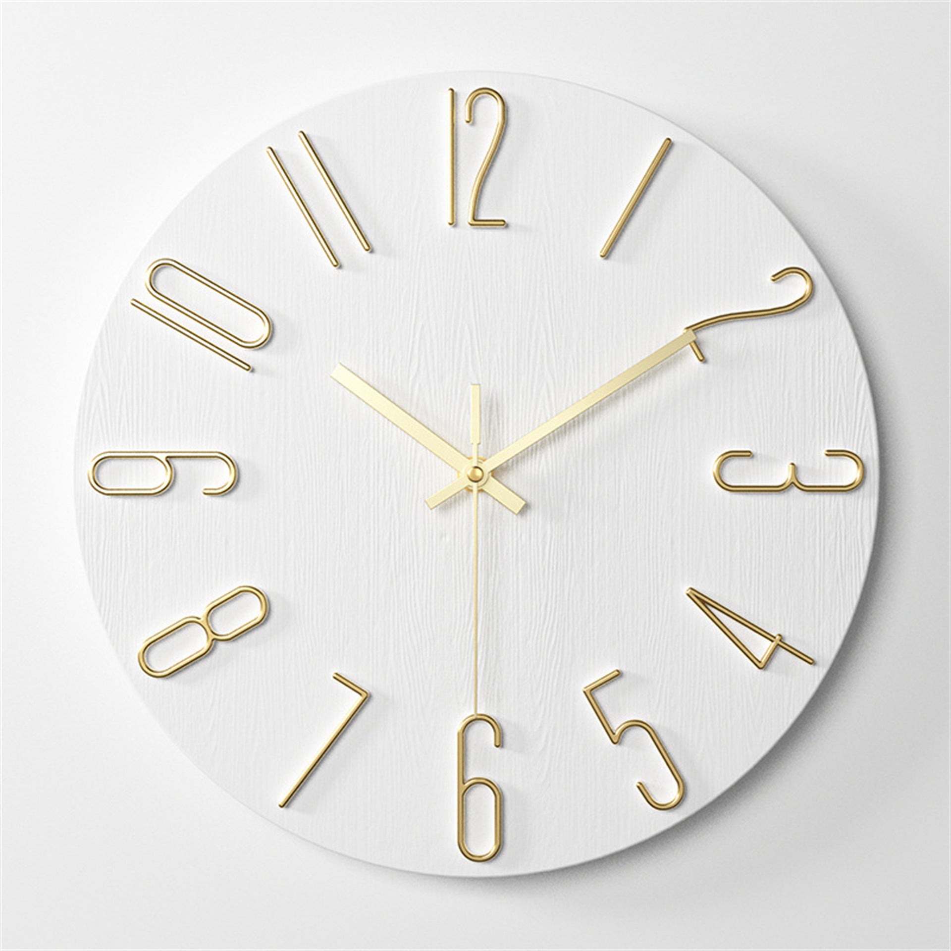 30cm Minimalist Sculpted Wall Clock・Silent Clock