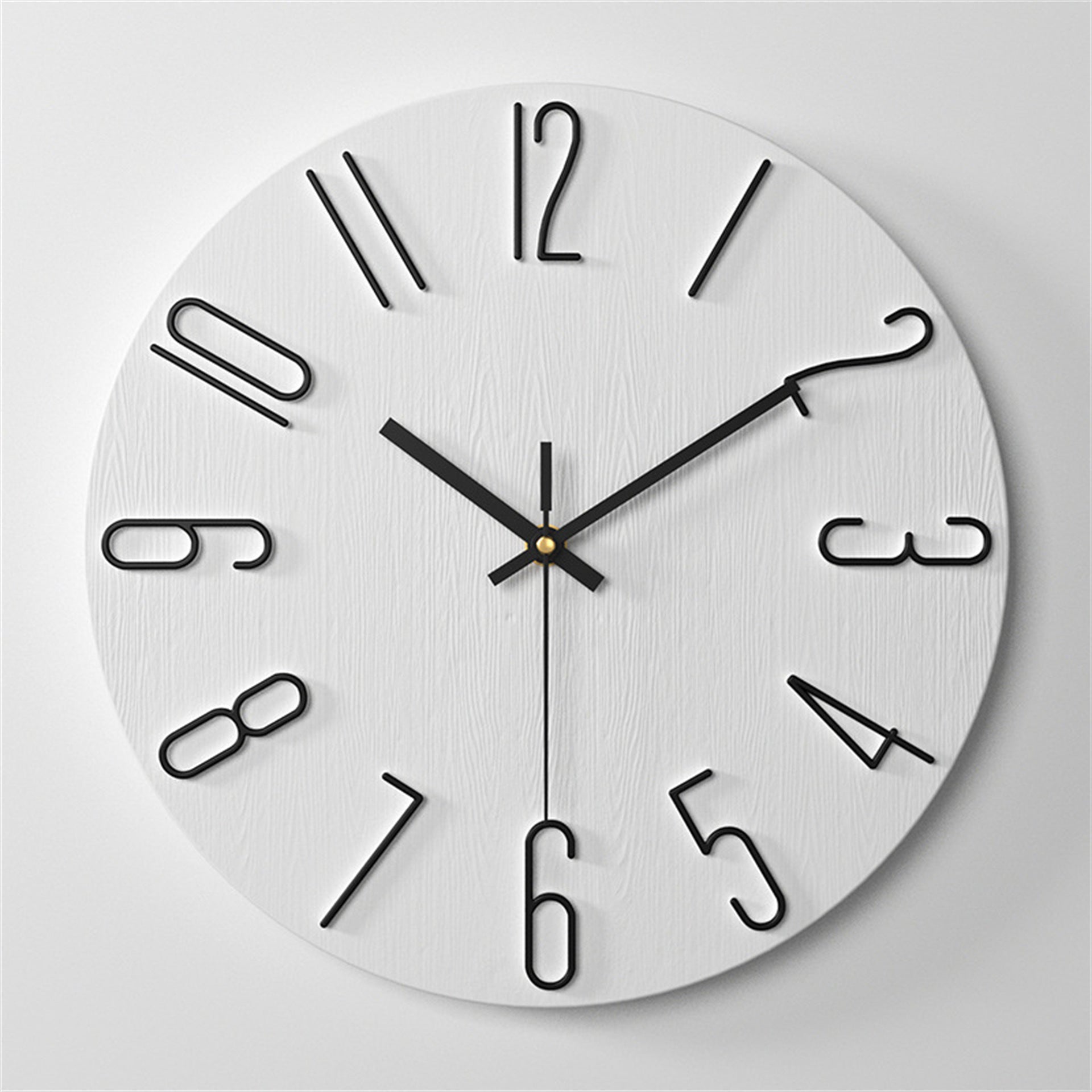 30cm Minimalist Sculpted Wall Clock・Silent Clock