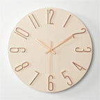 30cm Minimalist Sculpted Wall Clock・Silent Clock