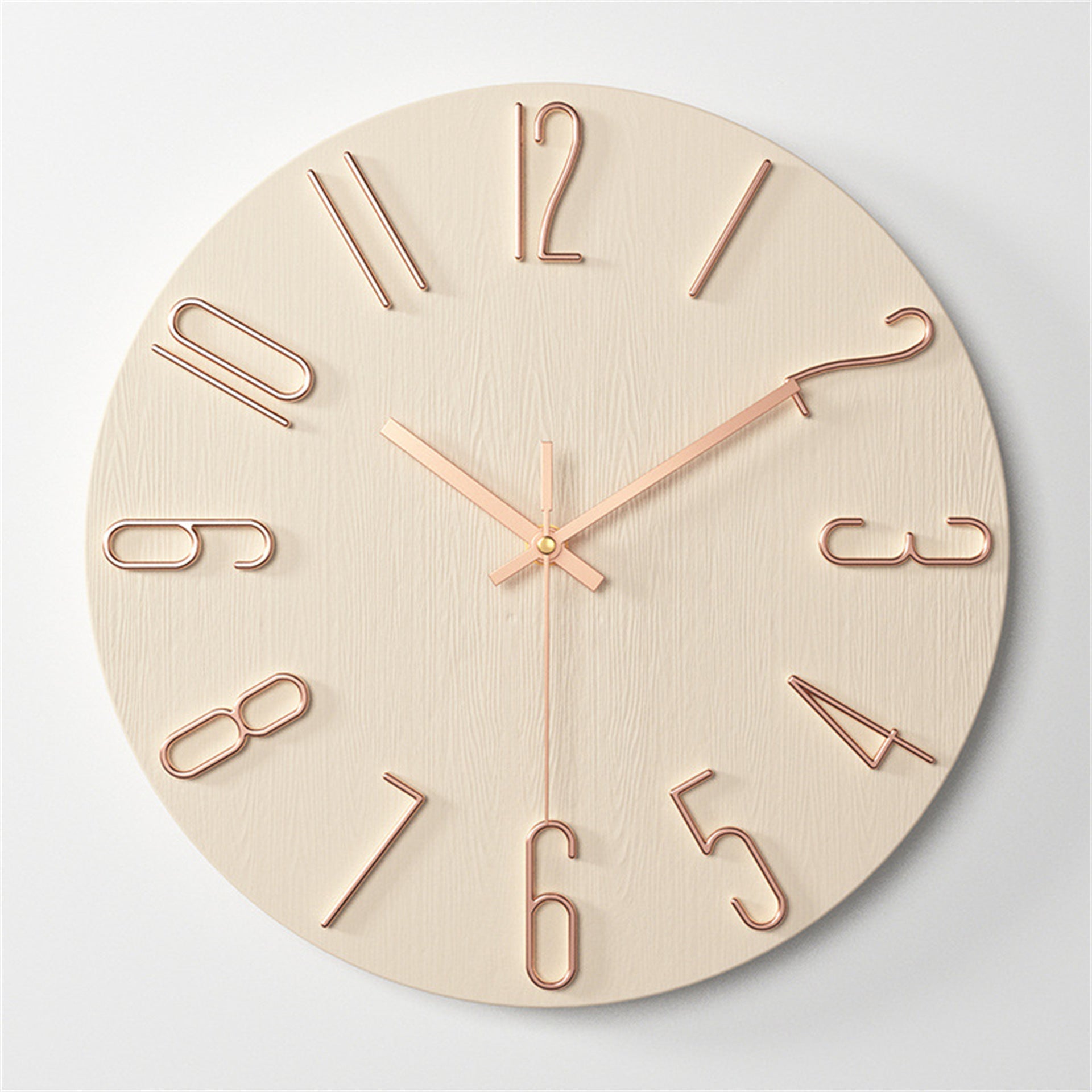 30cm Minimalist Sculpted Wall Clock・Silent Clock