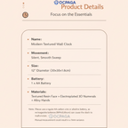 30cm Minimalist Sculpted Wall Clock・Silent Clock