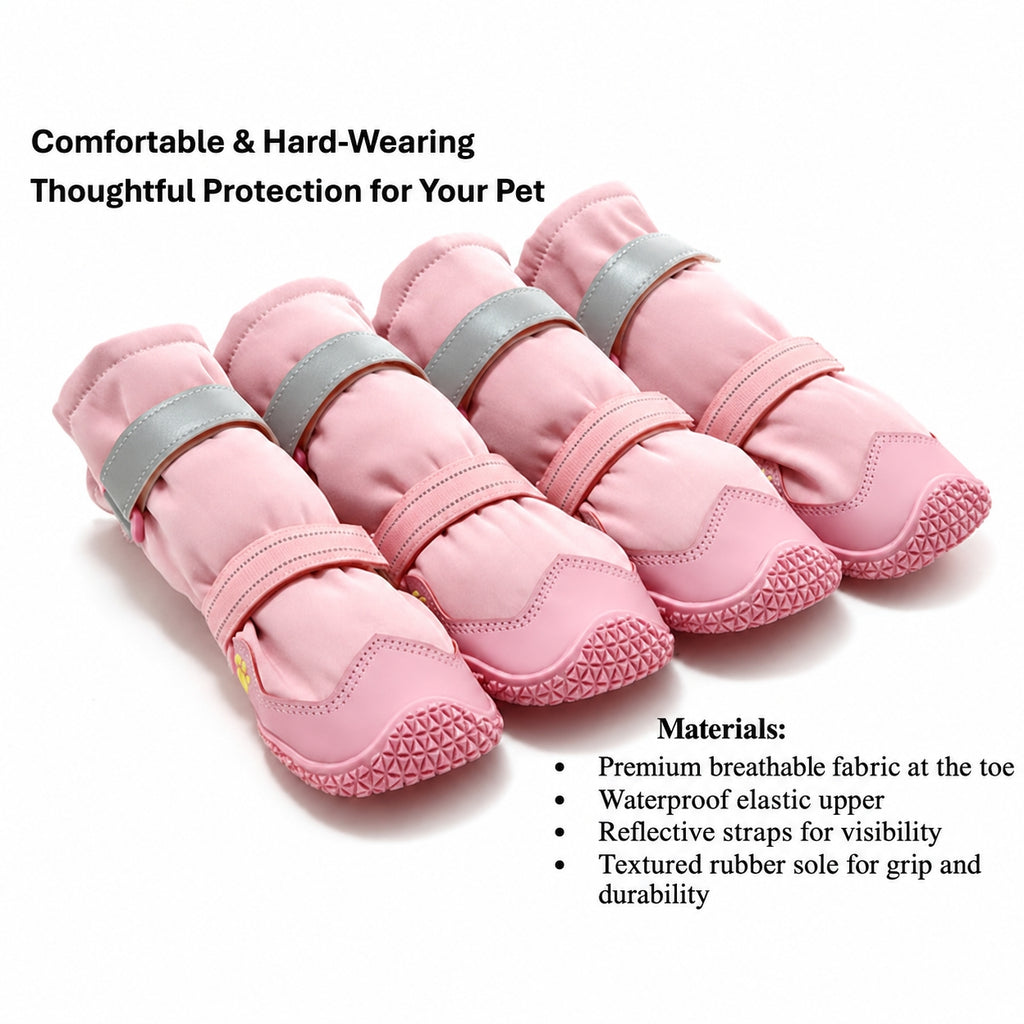 Waterproof Dog Boots | Anti-Slip Rubber Sole, Reflective Straps, All Sizes