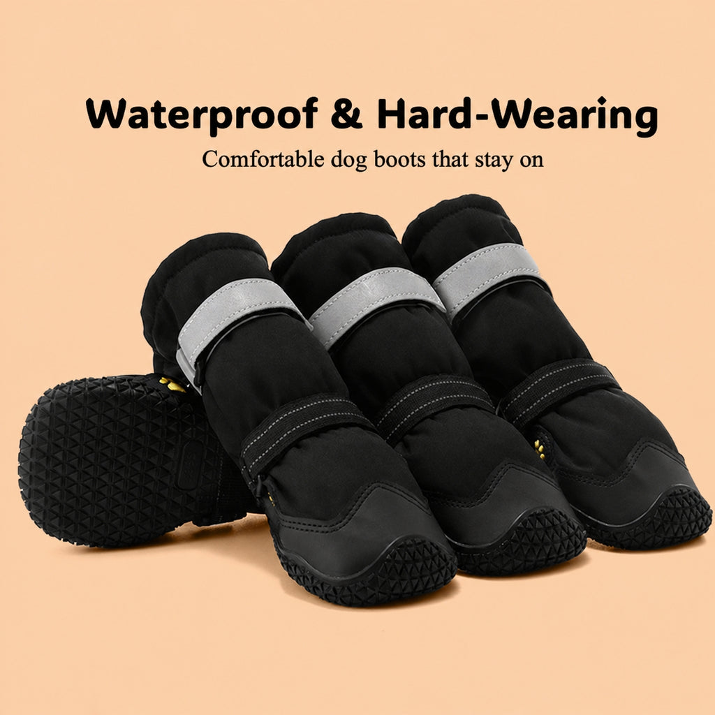Waterproof Dog Boots | Anti-Slip Rubber Sole, Reflective Straps, All Sizes