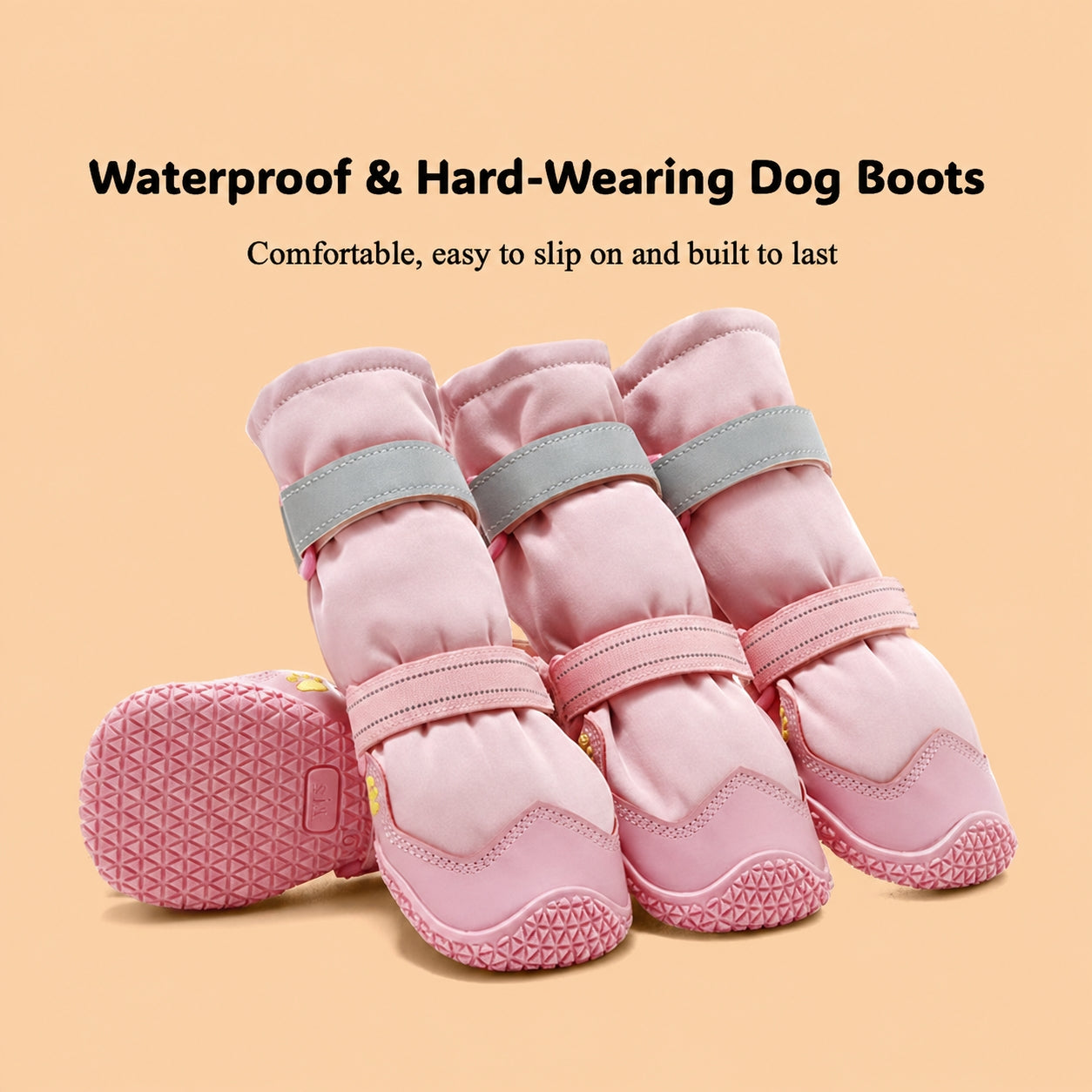 Waterproof Dog Boots | Anti-Slip Rubber Sole, Reflective Straps, All Sizes