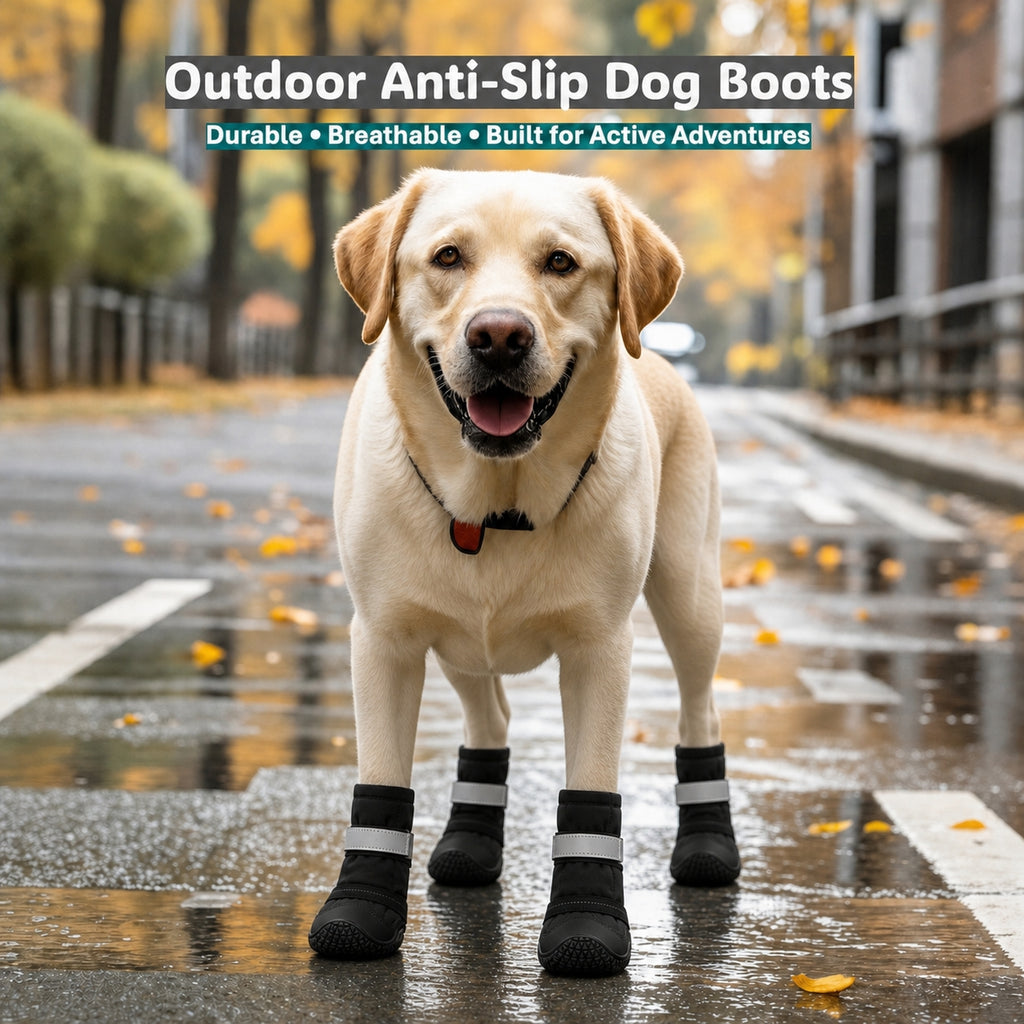 Waterproof Dog Boots | Anti-Slip Rubber Sole, Reflective Straps, All Sizes