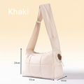Cat Sling Carrier | Quilted Crossbody Pet Bag with Safety Buckle & Hard Base